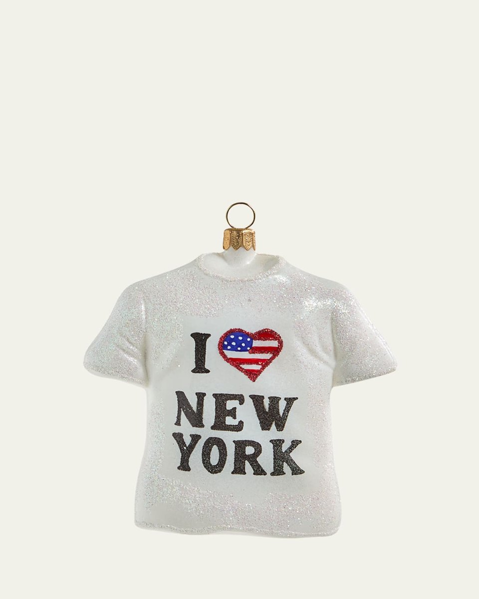 I Love NY Shirt Christmas Ornament